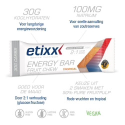 Etixx Energy Bar Fruit Chew - 1 x 38 gram