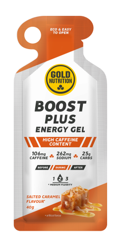 GoldNutrition Boost Plus Energy Gel - Salted Caramel - 16 x 40 gram (LET OP! THT 1-10-2024)