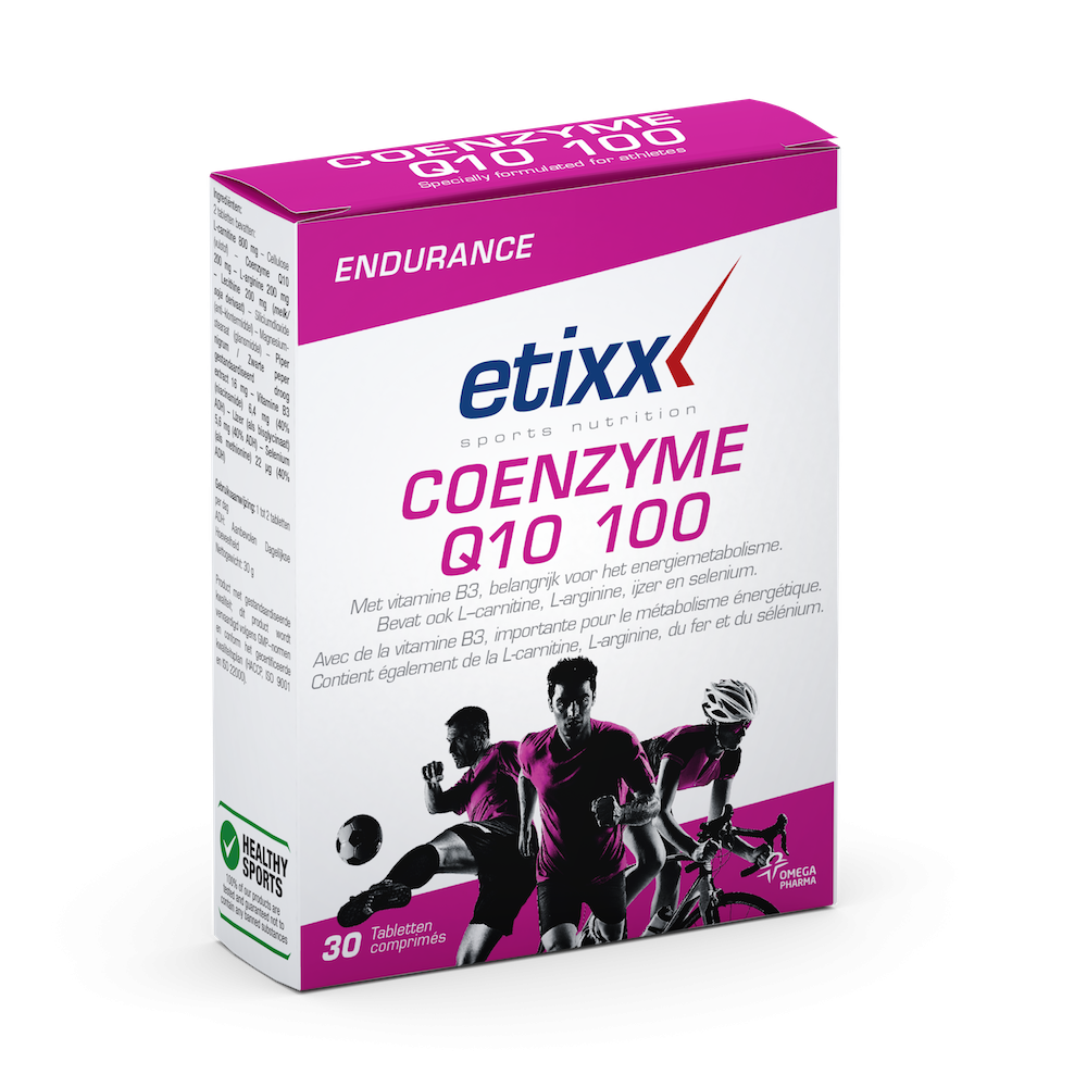 Aanbieding Etixx Coenzyme Q10 - 30 tabletten (THT 30-6-2018) - Voedingssupplementen voor sporters - sportvoeding op Wielervoeding.nl
