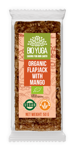 Bio Yuga - Organic Flapjack Bar - Mango - 12 x 55 gram