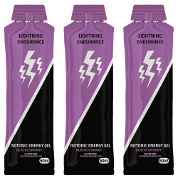 Lightning Endurance Isotonic Energy Gel - Blackcurrant - 24 x 60 ml (MINIMALE THT 31-12-2024)