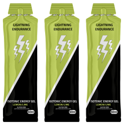 Lightning Endurance Isotonic Energy Gel - Lemon/Lime - 24 x 60 ml (MINIMALE THT 31-12-2024)