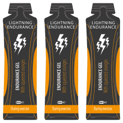 Lightning Endurance Energy Gel Squeezed Fruit Juice - Orange - 24 x 60 ml (THT 28-2-2025)