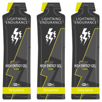 Lightning Endurance High Energy Gel - Lemon - 24 x 60 ml