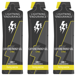 Lightning Endurance Caffeine Energy Gel - Citrus - 24 x 60 ml