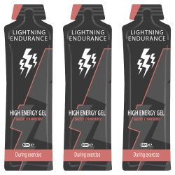 Lightning Endurance High Energy Gel - Salted Strawberry - 24 x 60 ml  (THT 30-4-2025)